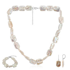 Parure in argento con Perla Keshi (TPC)