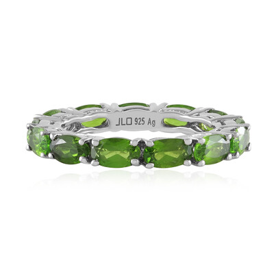 Anello in argento con Diopside Russo