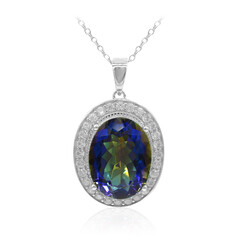 Collana in argento con Quarzo Mistico Blu