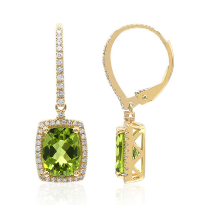 Orecchini in oro con Peridoto Dashihe  (CIRARI)
