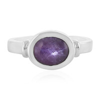 Anello in argento con Rubino Stellato Channapatna