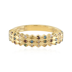 Anello in argento con Diamante Blu I3