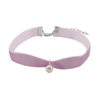 Collana in argento con Perla d'Acqua Dolce Bianca