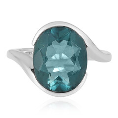 Anello in argento con Fluorite Petrolio del Belgio