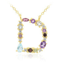 Collana in argento con Topazio Blu Svizzero