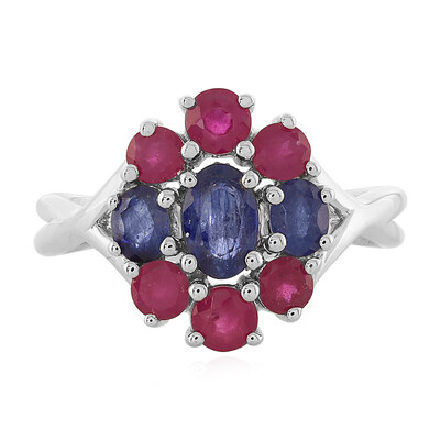 Anello in argento con Zaffiro Blu del Madagascar