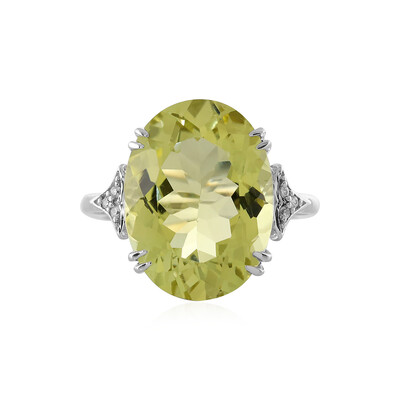 Anello in argento con Quarzo Limone
