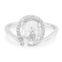 Anello in argento con Petalite