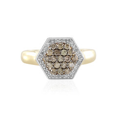 Anello in argento con Diamante Cioccolato I2