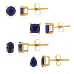 Set orecchini in argento con Zaffiro Blu del Madagascar