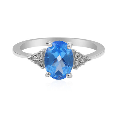 Anello in argento con Topazio Blu Indaco