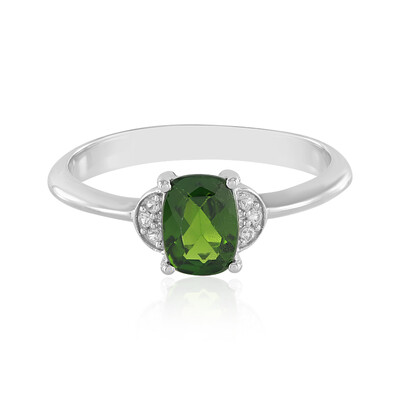 Anello in argento con Diopside Russo