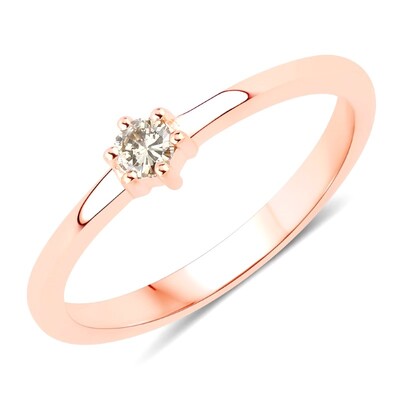 Anello in argento con Diamante Cioccolato I3