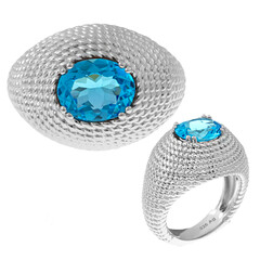 Anello in argento con Topazio Marambaia