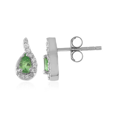 Orecchini in argento con Tsavorite
