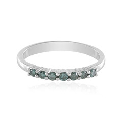 Anello in argento con Diamante Blu I2