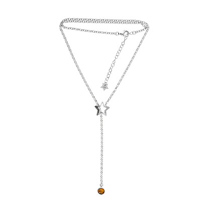 Collana in argento con Ambra Baltica (dagen)