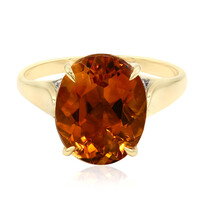 Anello in oro con Citrino Mandarino