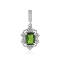 Ciondolo in argento con Diopside Russo