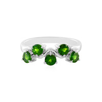Anello in argento con Diopside Russo