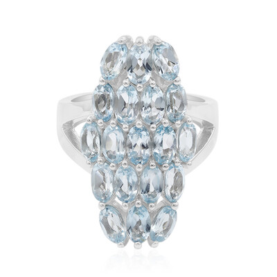 Anello in argento con Topazio Blu Cielo