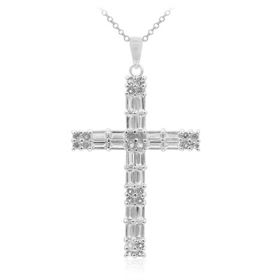 Collana in argento con Topazio Bianco