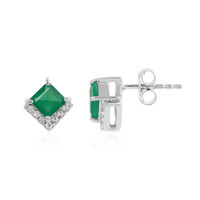 Orecchini in argento con Onice Verde