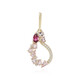 Ciondolo in oro con Tormalina Rosa Nigeriana (Adela Gold)