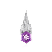 Ciondolo in argento con Ametista Rose de France
