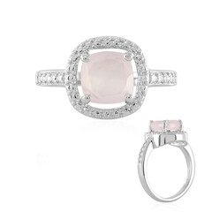 Anello in argento con Quarzo Rosa