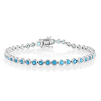 Bracciale in argento con Apatite Blu Neon