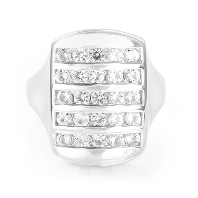 Anello in argento con Topazio Bianco