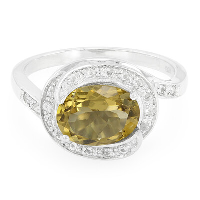 Anello in argento con Quarzo Champagne