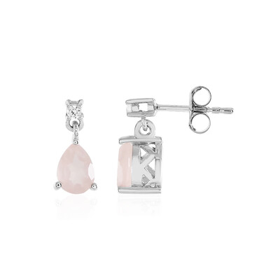 Orecchini in argento con Quarzo Rosa