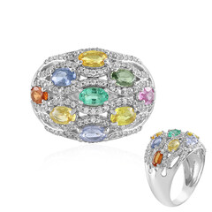 Anello in argento con Smeraldo Russo