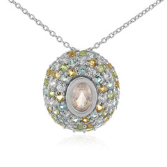 Collana in argento con Quarzo Rosa