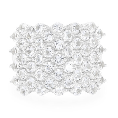 Anello in argento con Topazio Bianco