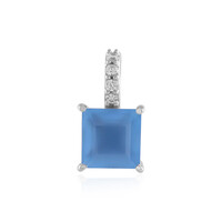 Ciondolo in argento con Calcedonio Blu