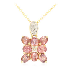 Collana in oro con Zaffiro Padparadscha (non riscaldato) (AMAYANI)
