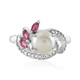 Anello in argento con Perla d'Acqua Dolce Bianca