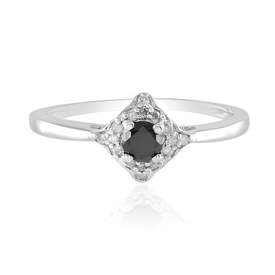 Anello in argento con Diamante Nero