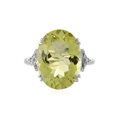 Anello in argento con Quarzo Limone