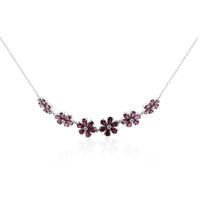 Collana in argento con Rodolite