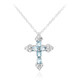 Collana in argento con Topazio Blu Cielo