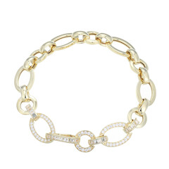 Bracciale in argento con Topazio Bianco (Adela Silber)