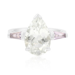 Anello in argento con Topazio Bianco