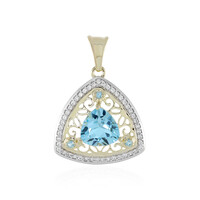 Ciondolo in oro con Topazio Blu Svizzero (Adela Gold)