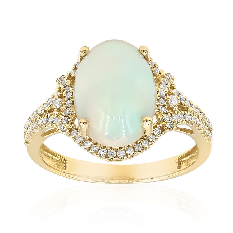 Anello Zaffiro naturale di 1 carato in oro bianco 18 carati - Scermino