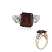 Anello in oro con Granato Mozambico