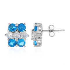 Orecchini in argento con Apatite Blu Neon